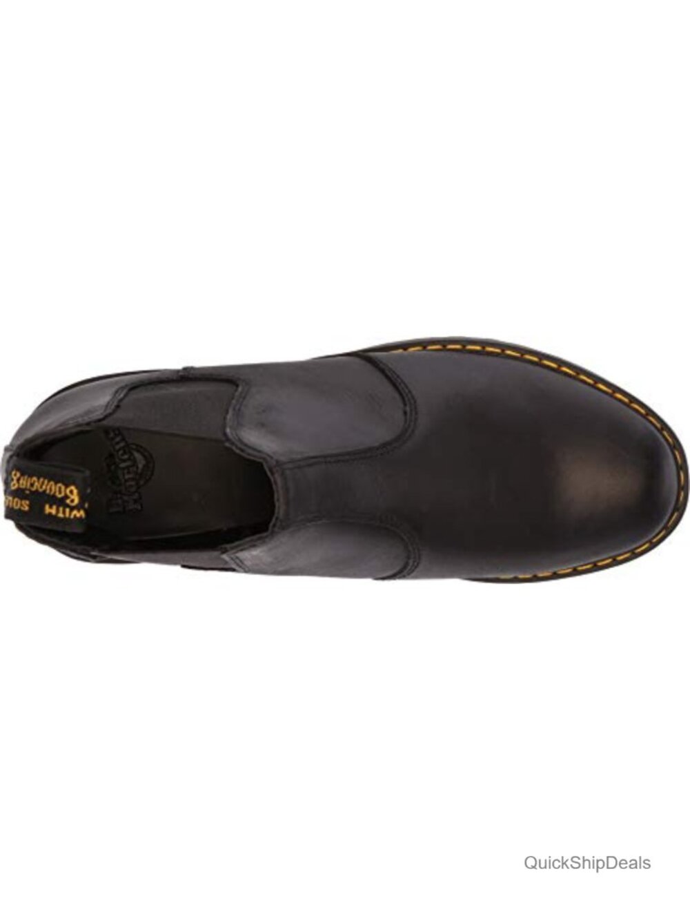 Fashion Boot Mid-Calf Pull-On Chelsea Boots Round Toe Block Heel Leather - Picture 2 of 4